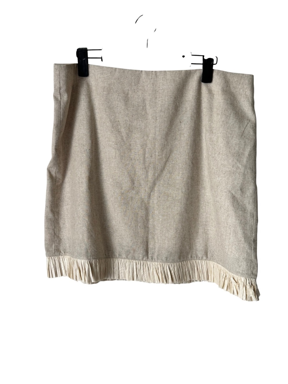 J. Crew Beige Fringe Hem Mini Skirt